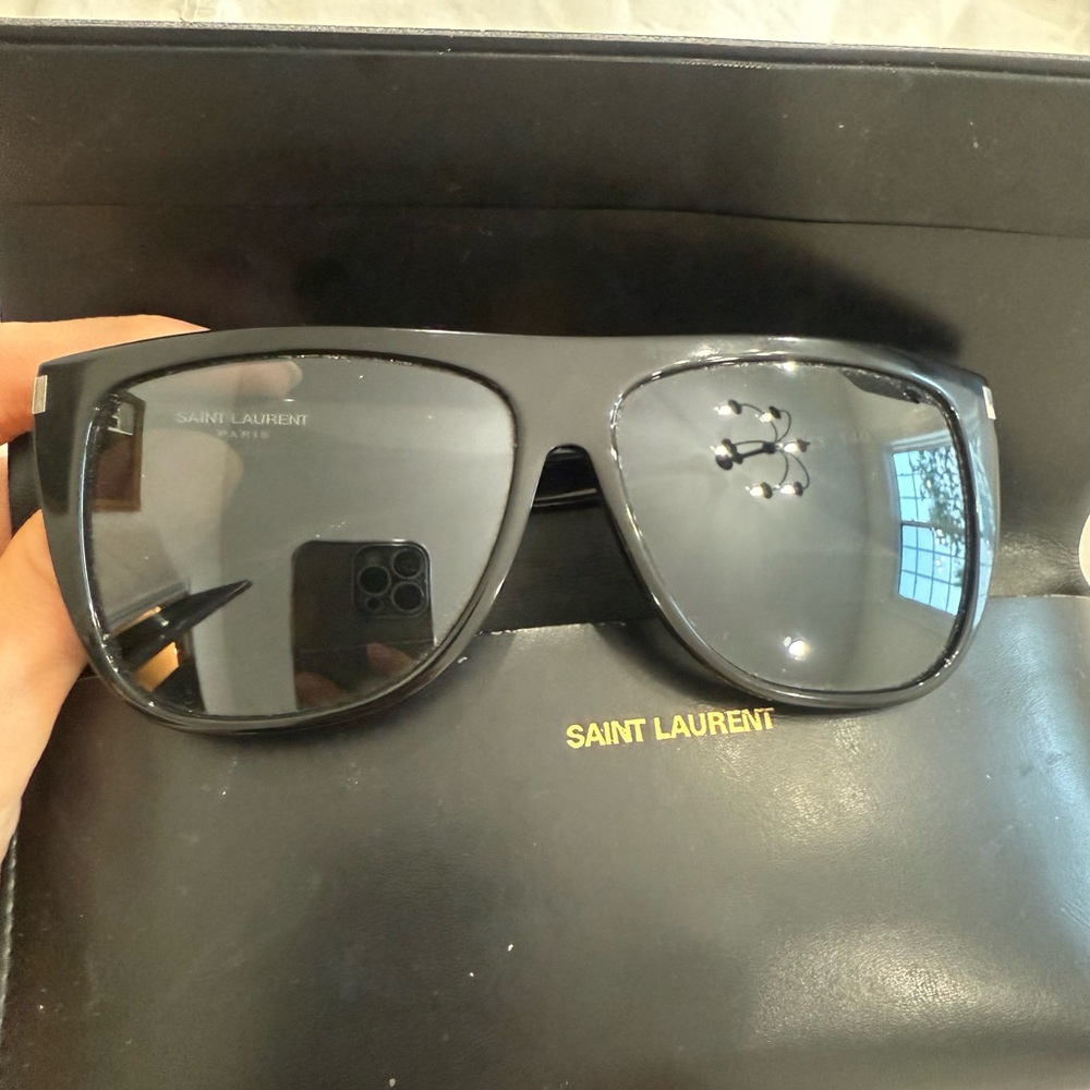 Saint Laurent Glossy Black Sunglasses